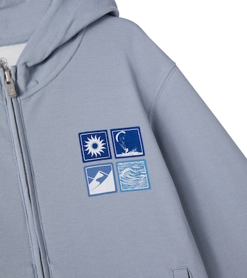 Printed cotton zip-up hoodie | Brunello Cucinelli Kids