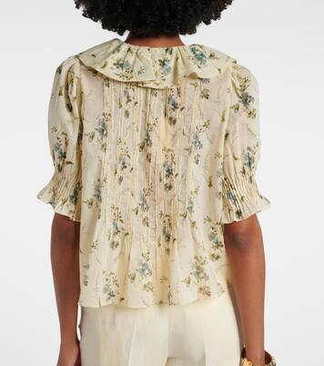 Henri floral cotton voile top | Dôen