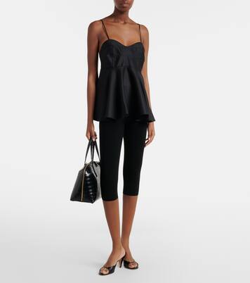 Peplum wool and silk bustier top | Róhe