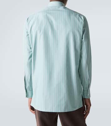 Striped cotton poplin shirt | Charvet