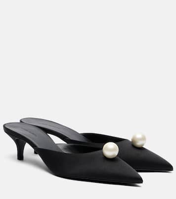 Faux pearl satin mules | Magda Butrym