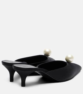 Faux pearl satin mules | Magda Butrym