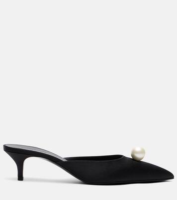 Faux pearl satin mules | Magda Butrym