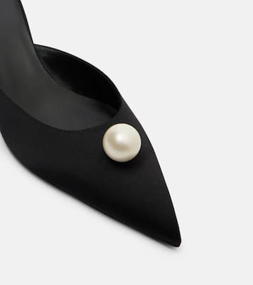Faux pearl satin mules | Magda Butrym