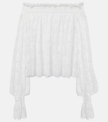 Off-Shoulder-Top aus Spitze | Norma Kamali
