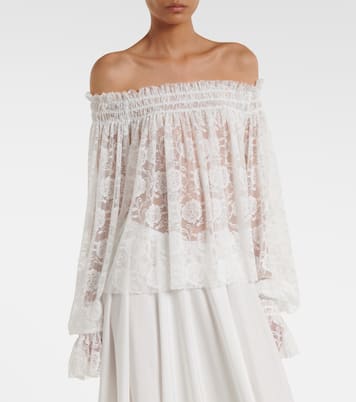Off-Shoulder-Top aus Spitze | Norma Kamali