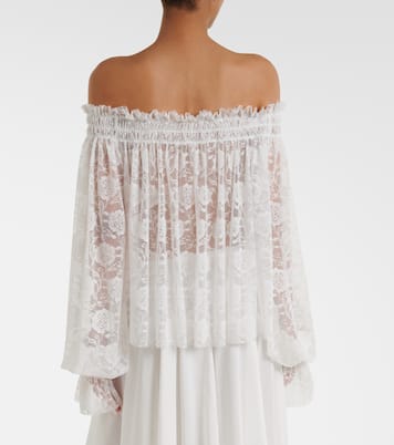Off-Shoulder-Top aus Spitze | Norma Kamali