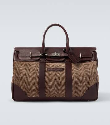 Sac de voyage en toile et cuir | Brunello Cucinelli