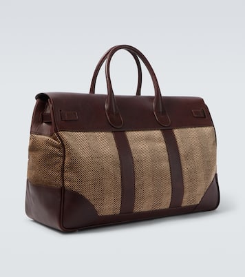 Sac de voyage en toile et cuir | Brunello Cucinelli