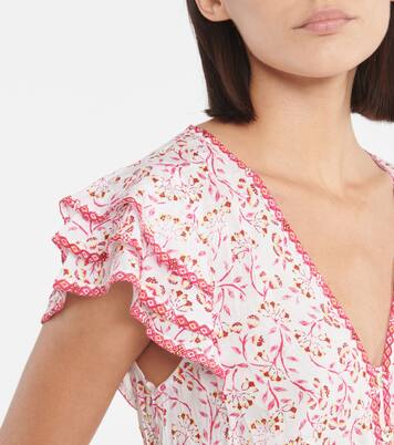 Robe midi Della à fleurs | Poupette St Barth