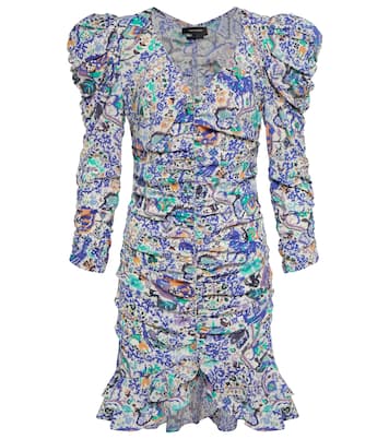 Robe Bireya imprimée en soie mélangée | Isabel Marant