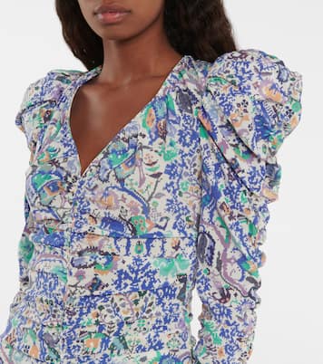 Robe Bireya imprimée en soie mélangée | Isabel Marant