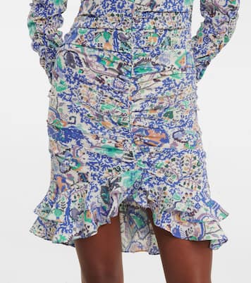 Robe Bireya imprimée en soie mélangée | Isabel Marant