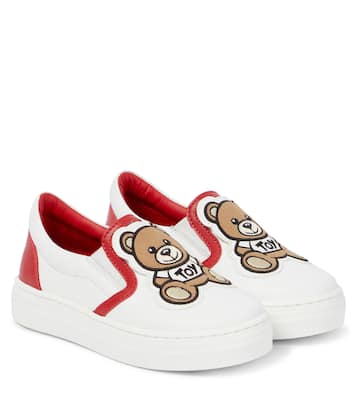 Zapatillas de piel sin cordones | Moschino Kids