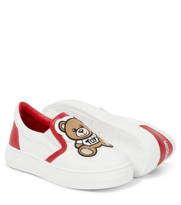 Zapatillas de piel sin cordones | Moschino Kids