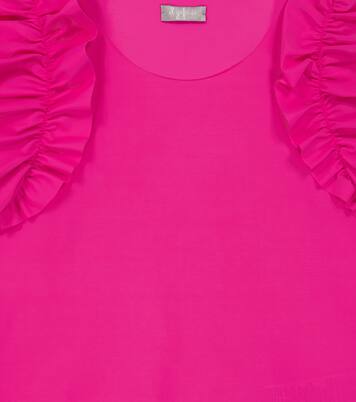 Ruffle-trimmed jersey T-shirt | Il Gufo