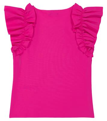 Ruffle-trimmed jersey T-shirt | Il Gufo