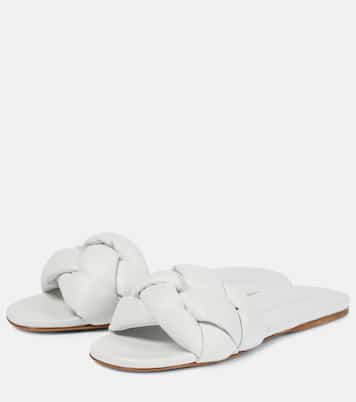 Woven leather slides | Miu Miu