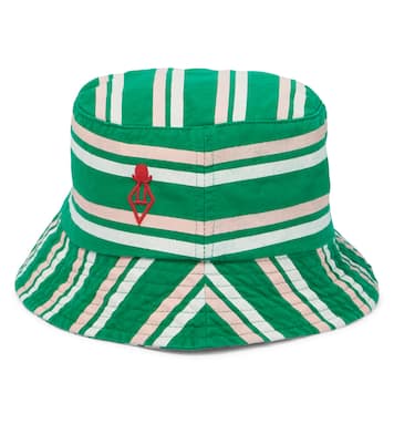 Starfish striped cotton bucket hat | The Animals Observatory