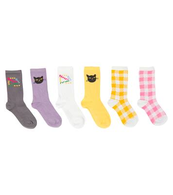 Set of 6 printed cotton-blend socks | Mini Rodini
