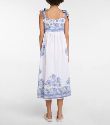 Robe midi en coton à fleurs | Juliet Dunn