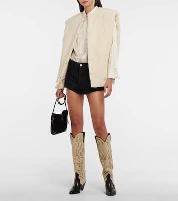 Leila leather and suede cowboy boots | Isabel Marant