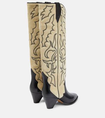 Leila leather and suede cowboy boots | Isabel Marant
