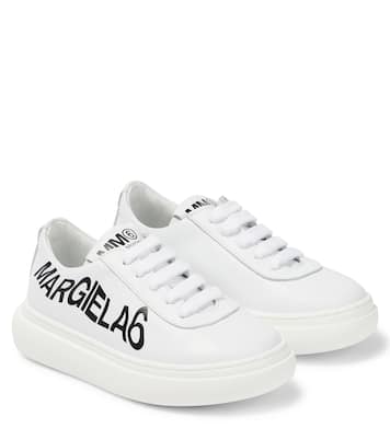 Logo leather sneakers | MM6 Maison Margiela Kids