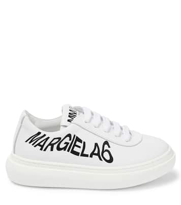 Logo leather sneakers | MM6 Maison Margiela Kids
