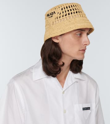 Raffia bucket hat | Prada