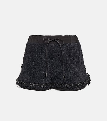 Drawstring tweed shorts | Sacai