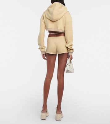 Sweat-shirt à capuche raccourci en coton | Didu