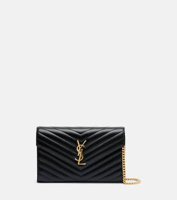 Cassandre matelassé leather wallet on chain | Saint Laurent