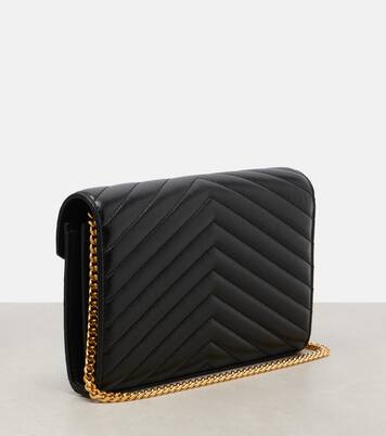 Cassandre matelassé leather wallet on chain | Saint Laurent