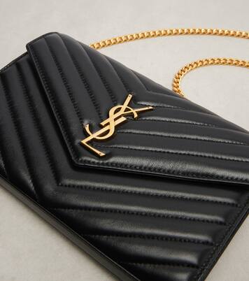 Cassandre matelassé leather wallet on chain | Saint Laurent