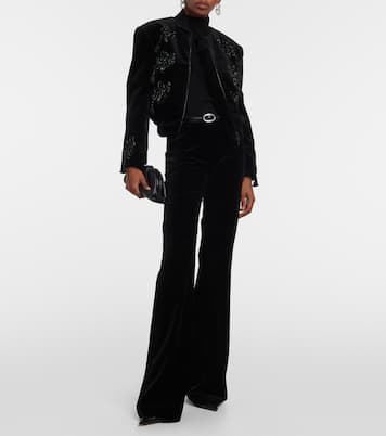 Verzierte Bomberjacke Musette aus Samt | Max Mara