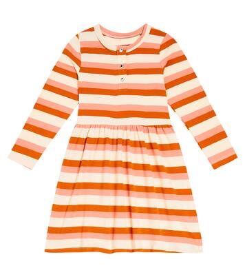 Striped cotton-blend dress | Mini Rodini