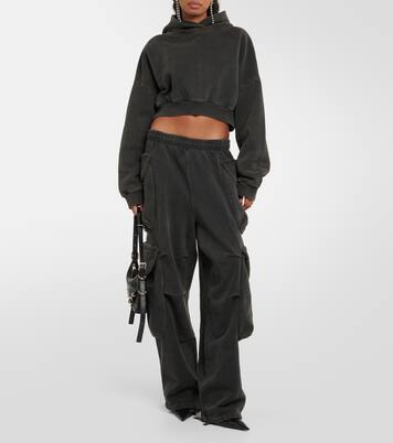 Cropped cotton fleece hoodie | Entire Studios