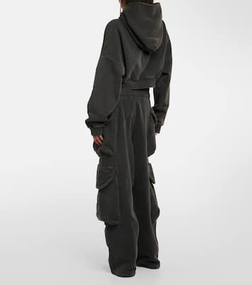 Cropped cotton fleece hoodie | Entire Studios