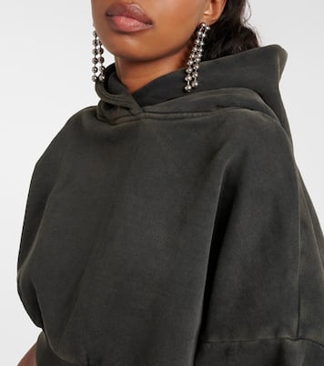 Cropped cotton fleece hoodie | Entire Studios