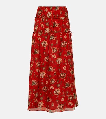 Reyes printed cotton and silk maxi skirt | SIR