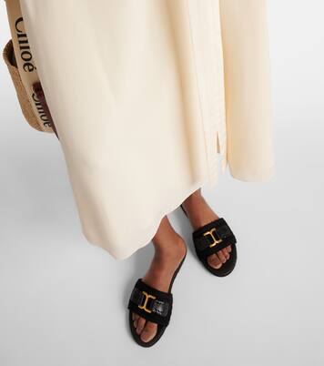 Espadrille-Pantoletten Marcie mit Leder | Chloé