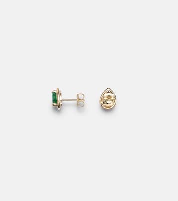 Boucles d'oreilles Birthstone Bonbon en or 14 ct et émeraudes | Stone and Strand