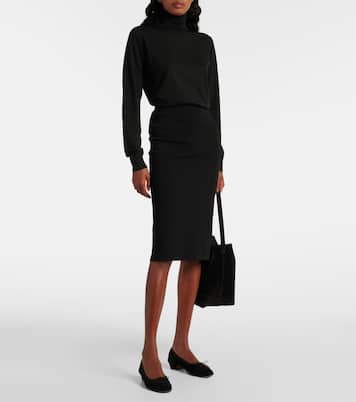 Awer绒面革芭蕾舞平底鞋 | The Row