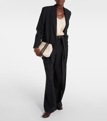 Wool-blend wide-leg pants | Brunello Cucinelli