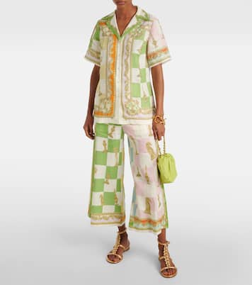 Bedrucktes Hemd Checkmate aus Leinen | Alémais