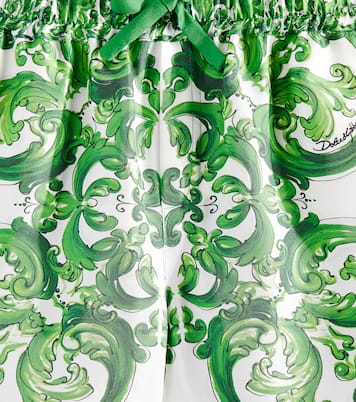 Majolica silk Bermuda shorts | Dolce&Gabbana Kids