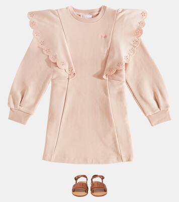 Embroidered cotton dress  | Chloé Kids
