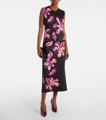 Robe midi en néoprène à fleurs | Dorothee Schumacher