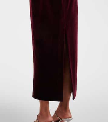 Midikleid aus Samt | Self-Portrait